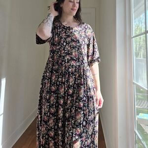 Vintage Floral Dress XL